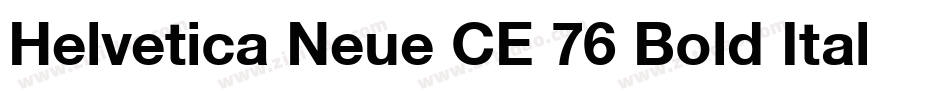 Helvetica Neue CE 76 Bold Italic字体转换